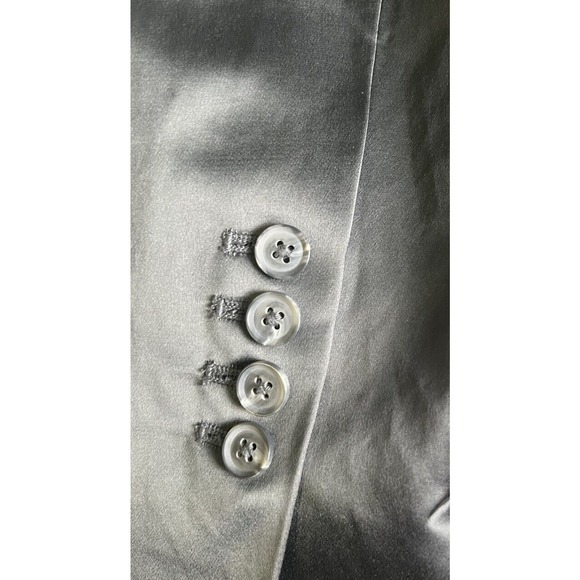 Womens Blazer Jacket Size 10 Victor Alfaro Gray Shiny- Dress Up Or Down Its Fire - Picture 10 of 14